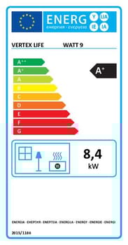 Estufa de pellet WATT 9 kW blanco