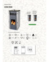 Estufa de Pellets sin electricidad o corriente Cero Rem Ventilada