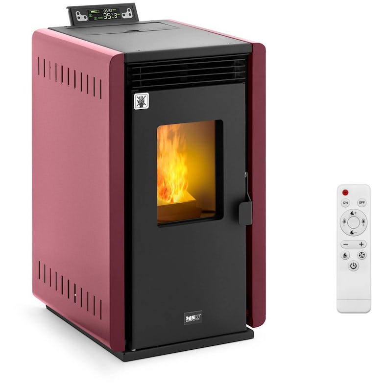 MSW Estufa de pellets - 6 kW - para 50–150 m³ - 5 niveles - temporizador